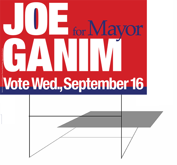 political campaign lawn sign Joe Ganim
